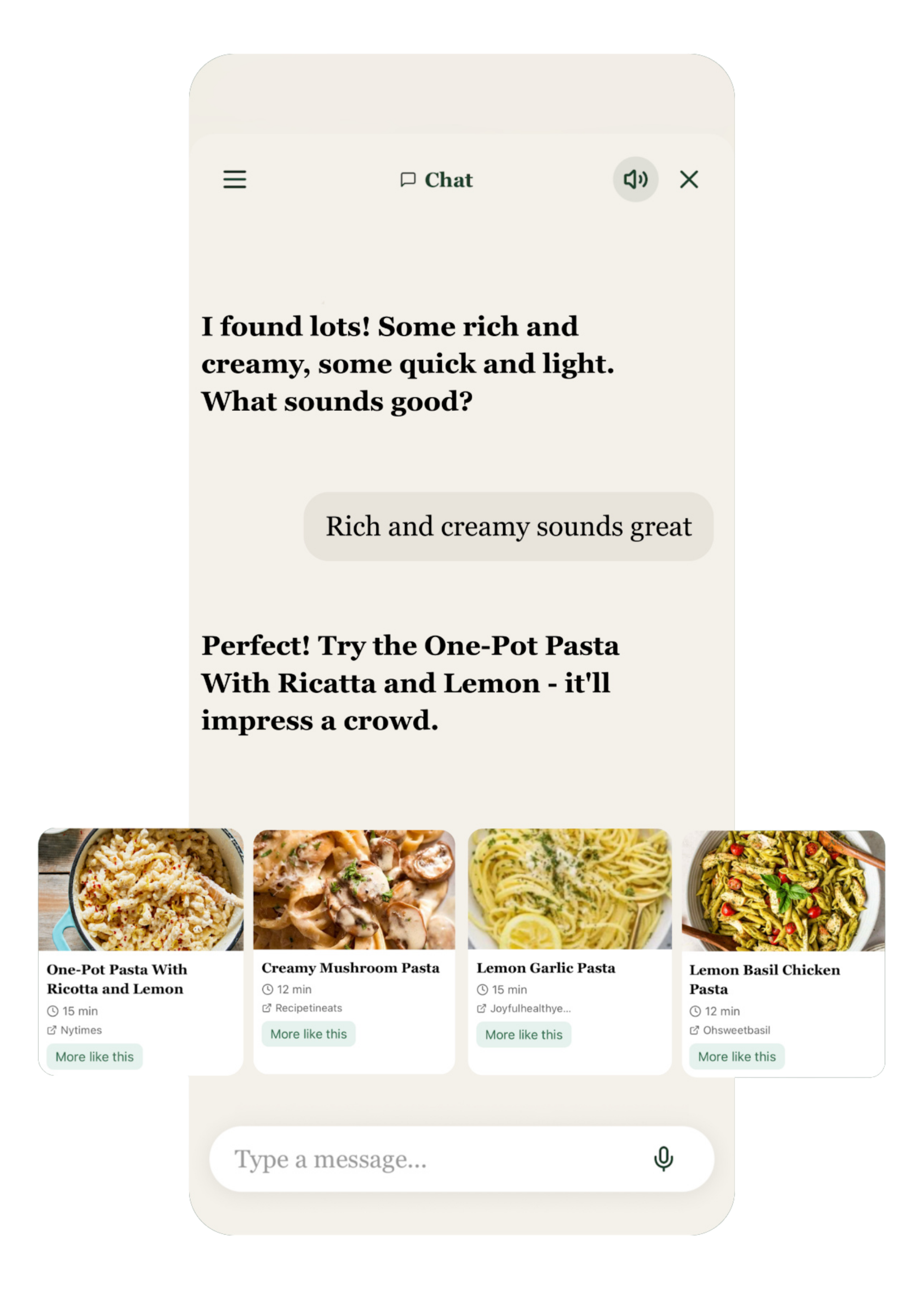 Guided search conversation